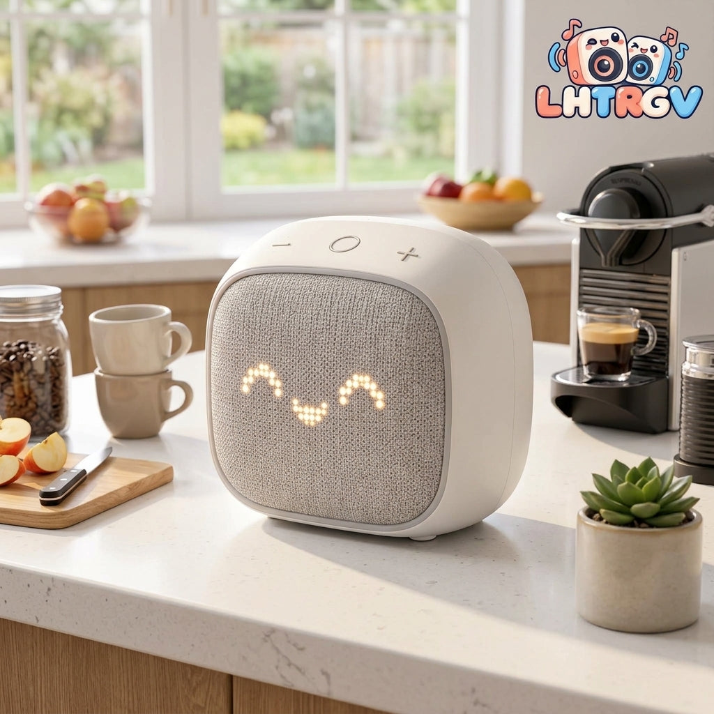 LHTRGV Cute Desktop Bluetooth Speaker with Pixel Art Smile Display & RGB Ambient Light - image 2