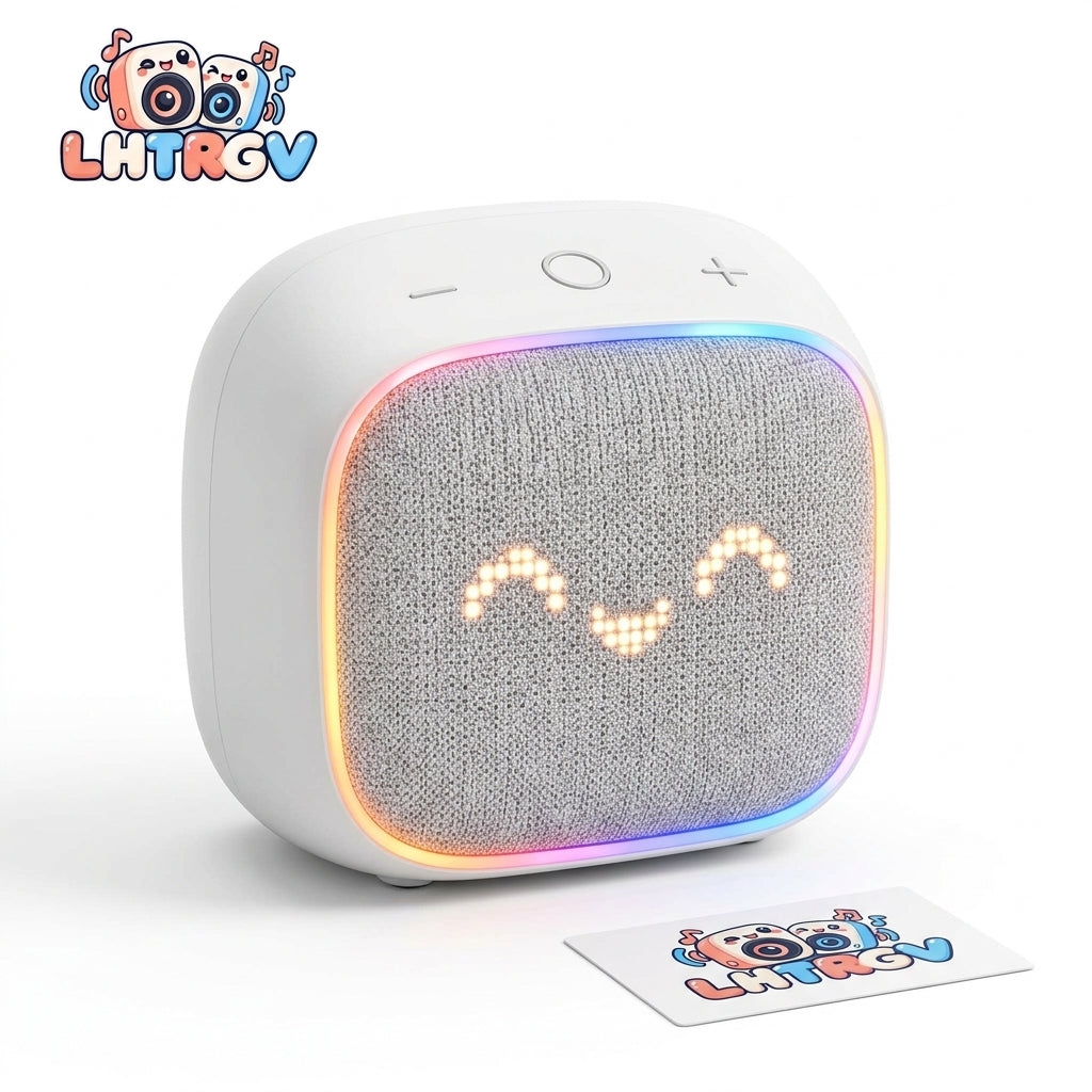 LHTRGV Cute Desktop Bluetooth Speaker with Pixel Art Smile Display & RGB Ambient Light - image 4