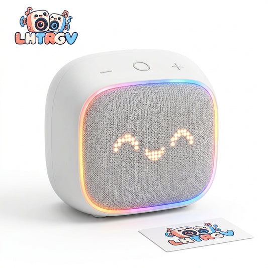 LHTRGV Cute Desktop Bluetooth Speaker with Pixel Art Smile Display & RGB Ambient Light - image 4