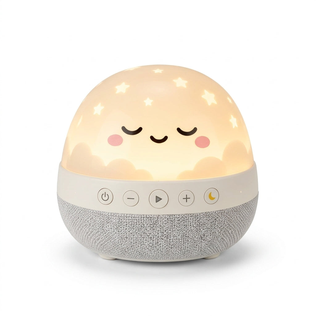 LHTRGV Baby Sound Machine & Starry Night Light – Cute Cloud Bedside Sleep Soother with Soothing Sounds & Fabric Speaker Base for Nursery, Newborns & Toddlers - image 4